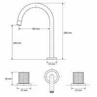 PINO - Robinet Mélangeur de Lavabo Sur Plan