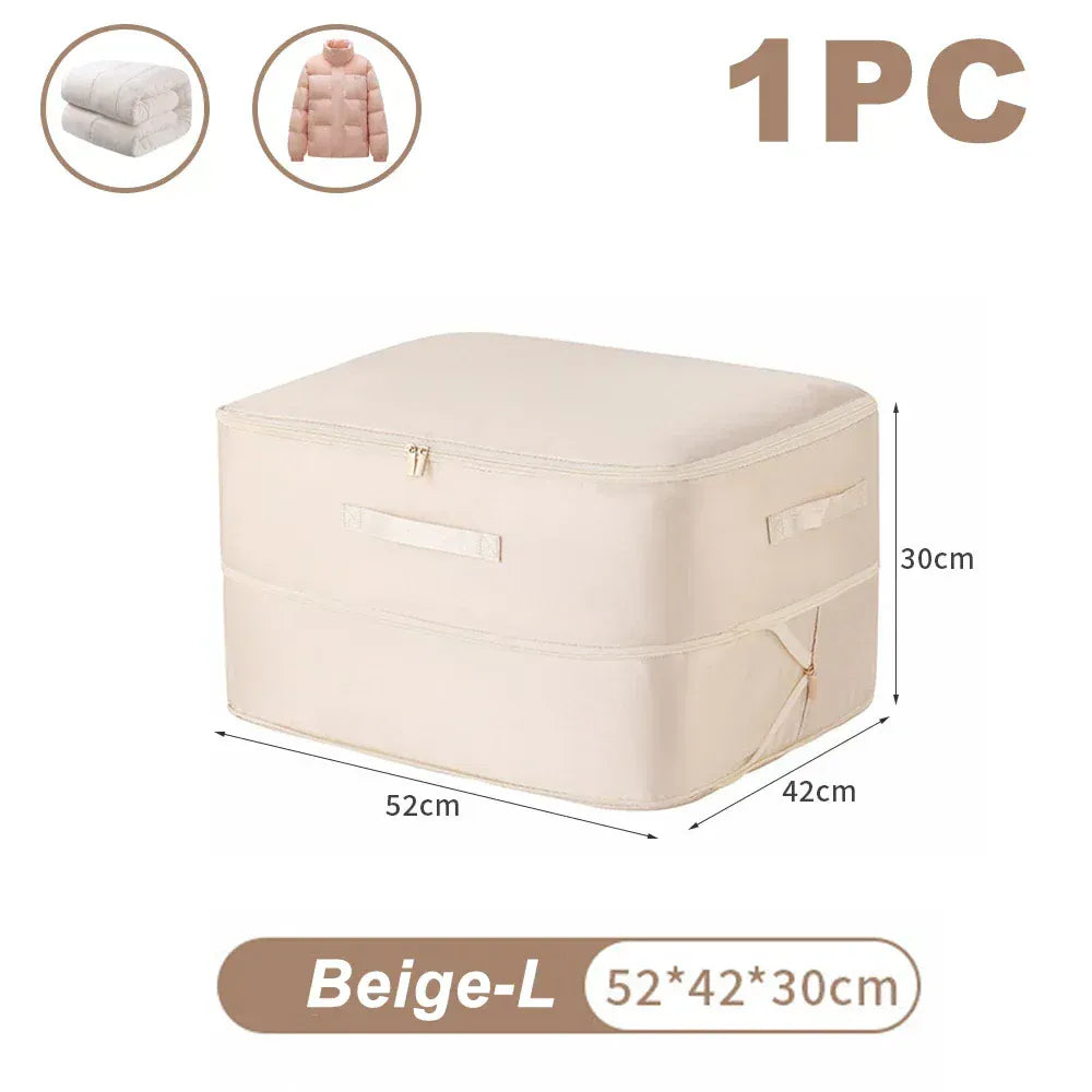 Sac compression couette vêtements gain place L-Beige-1 PCS