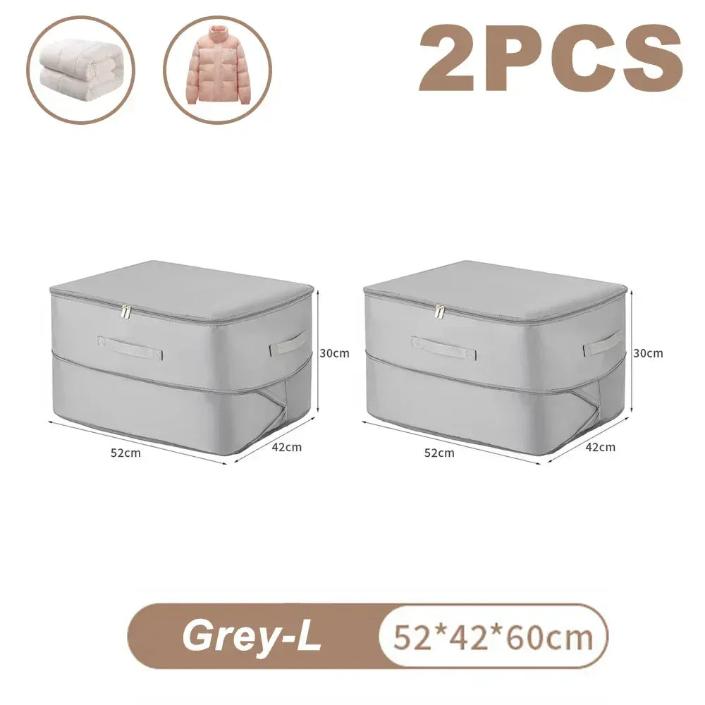 Sac compression couette vêtements gain place L-Gris-2 PCS