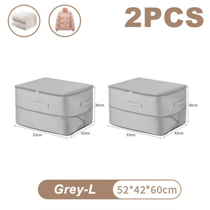 Sac compression couette vêtements gain place L-Gris-2 PCS
