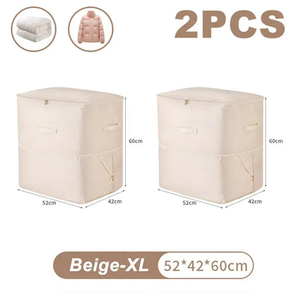 Sac compression couette vêtements gain place XL-Beige-2 PCS