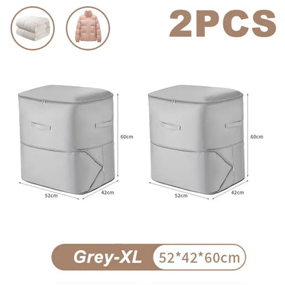 Sac compression couette vêtements gain place XL-Gris-2 PCS