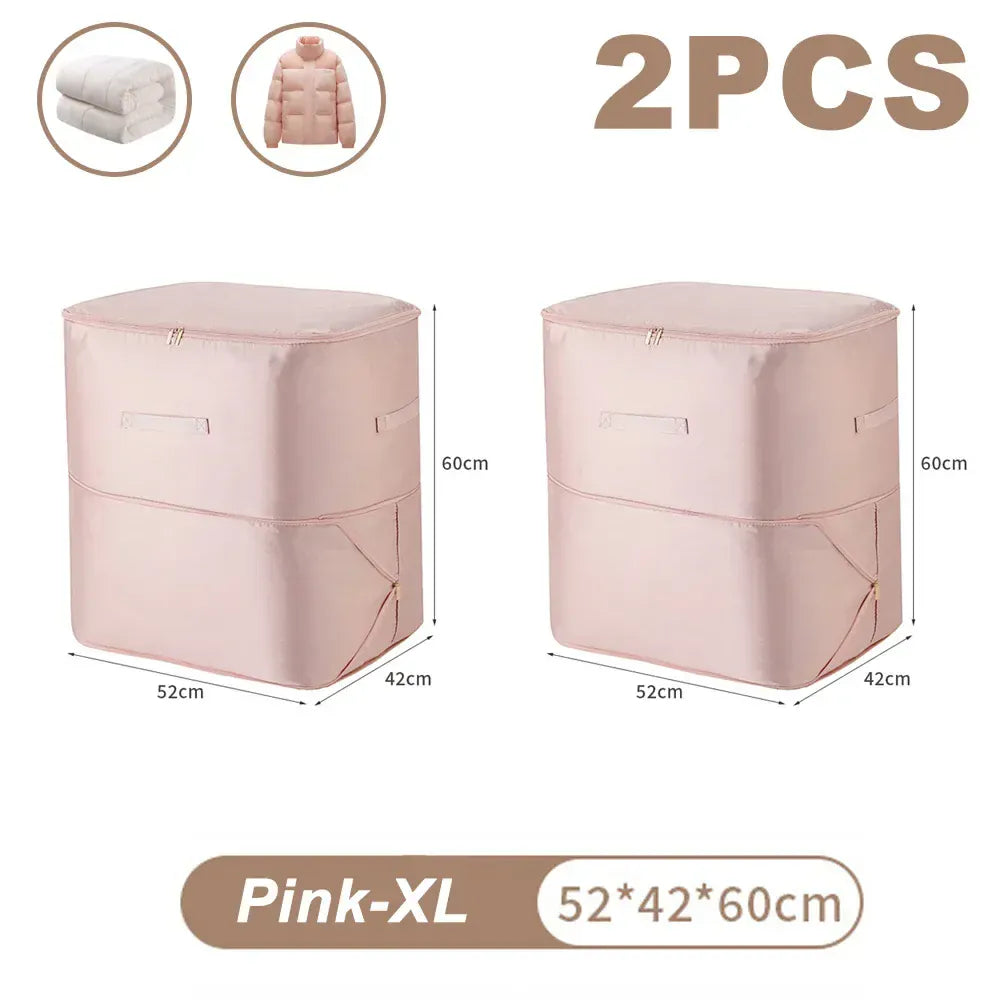 Sac compression couette vêtements gain place XL-Rose-2 PCS