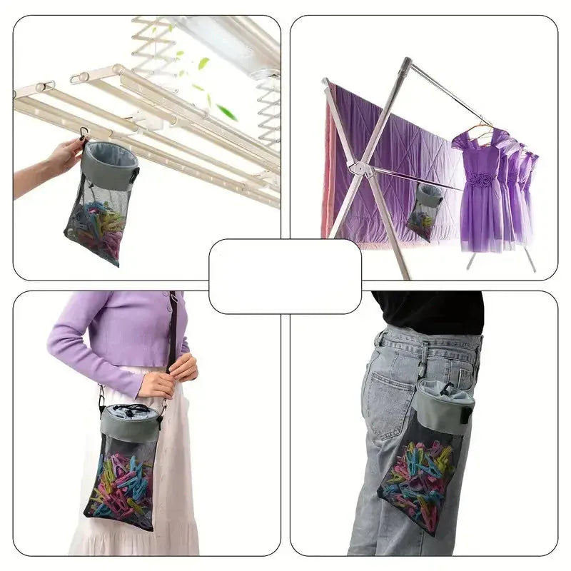 Sac de rangement pour pinces à linge pratique
