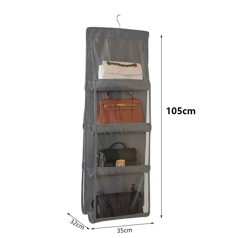 Sac de rangement suspendu pour sac à main en tissu non tissé Gris Aeraly