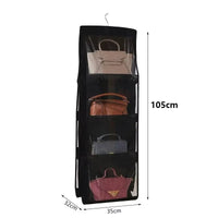 Sac de rangement suspendu pour sac à main en tissu non tissé Noir Aeraly