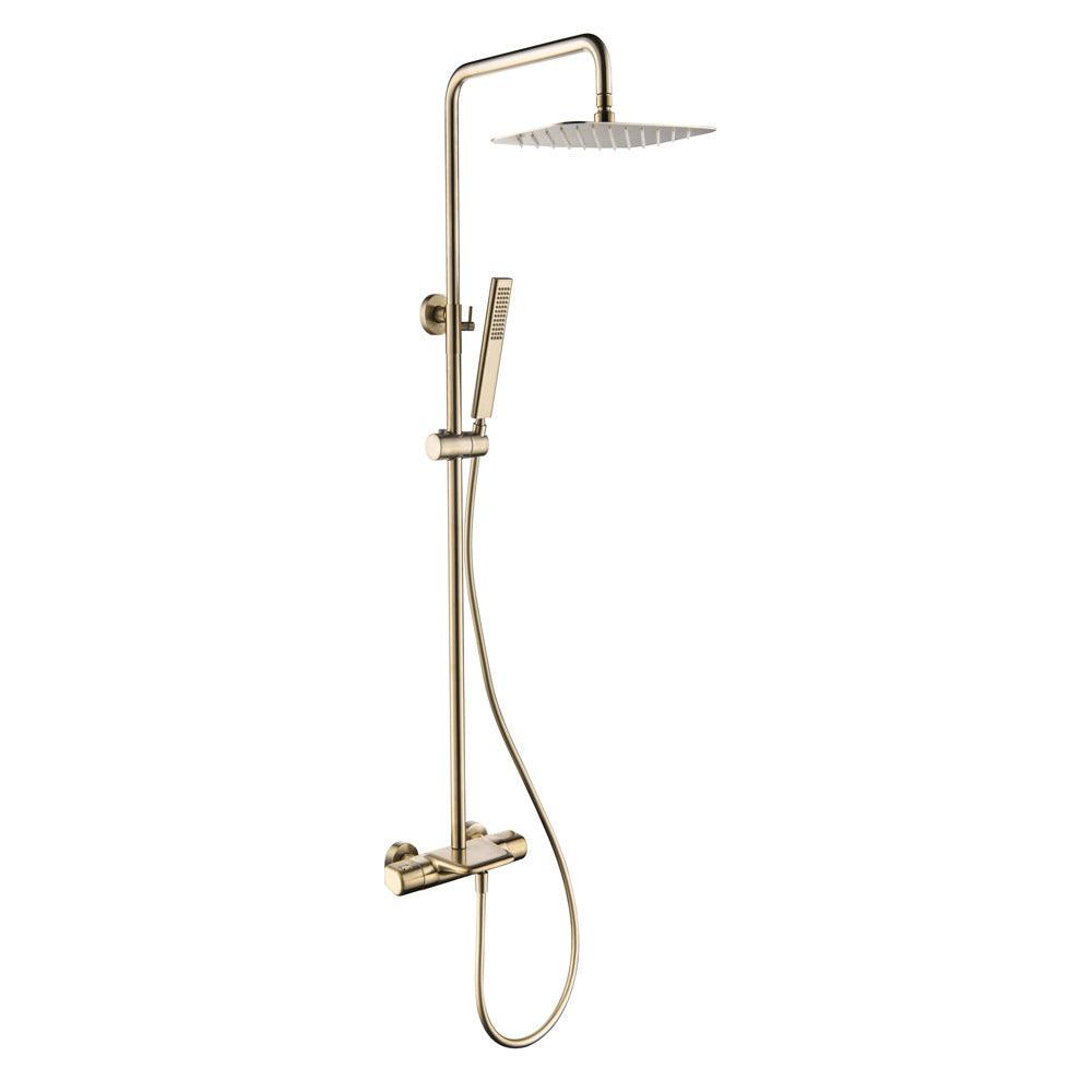 Colonne de douche duo finitions dorées