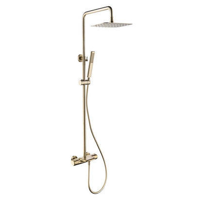 Colonne de douche duo finitions dorées