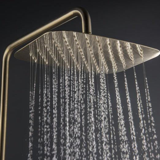 Colonne de douche duo finitions dorées
