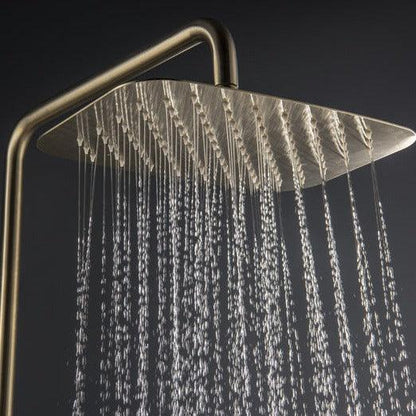 Colonne de douche duo finitions dorées