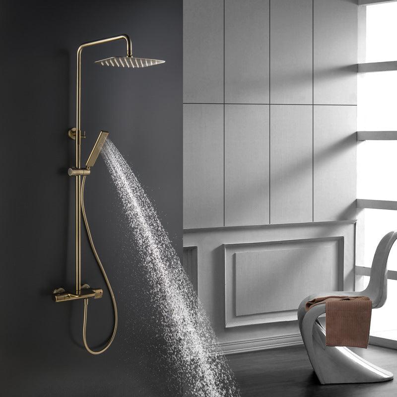Colonne de douche duo finitions dorées
