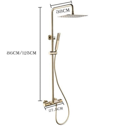 Colonne de douche duo finitions dorées
