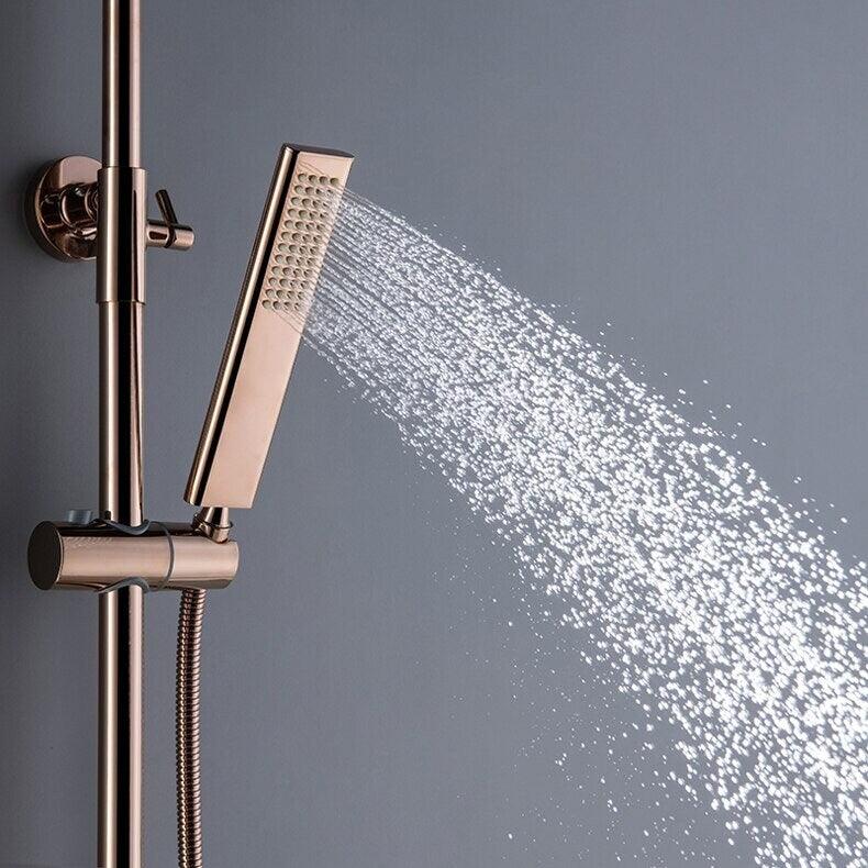 Colonne de douche duo finitions dorées