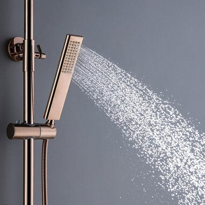 Colonne de douche duo finitions dorées