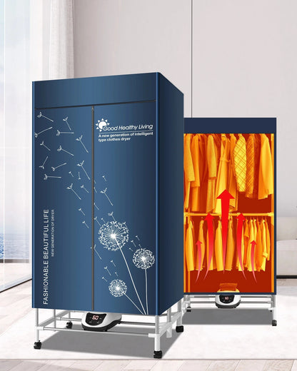 Sèche-linge électrique portable 1500W grande capacité Bleu