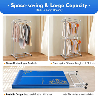 Sèche-linge portatif électrique – compact, puissant et silencieux Bleu