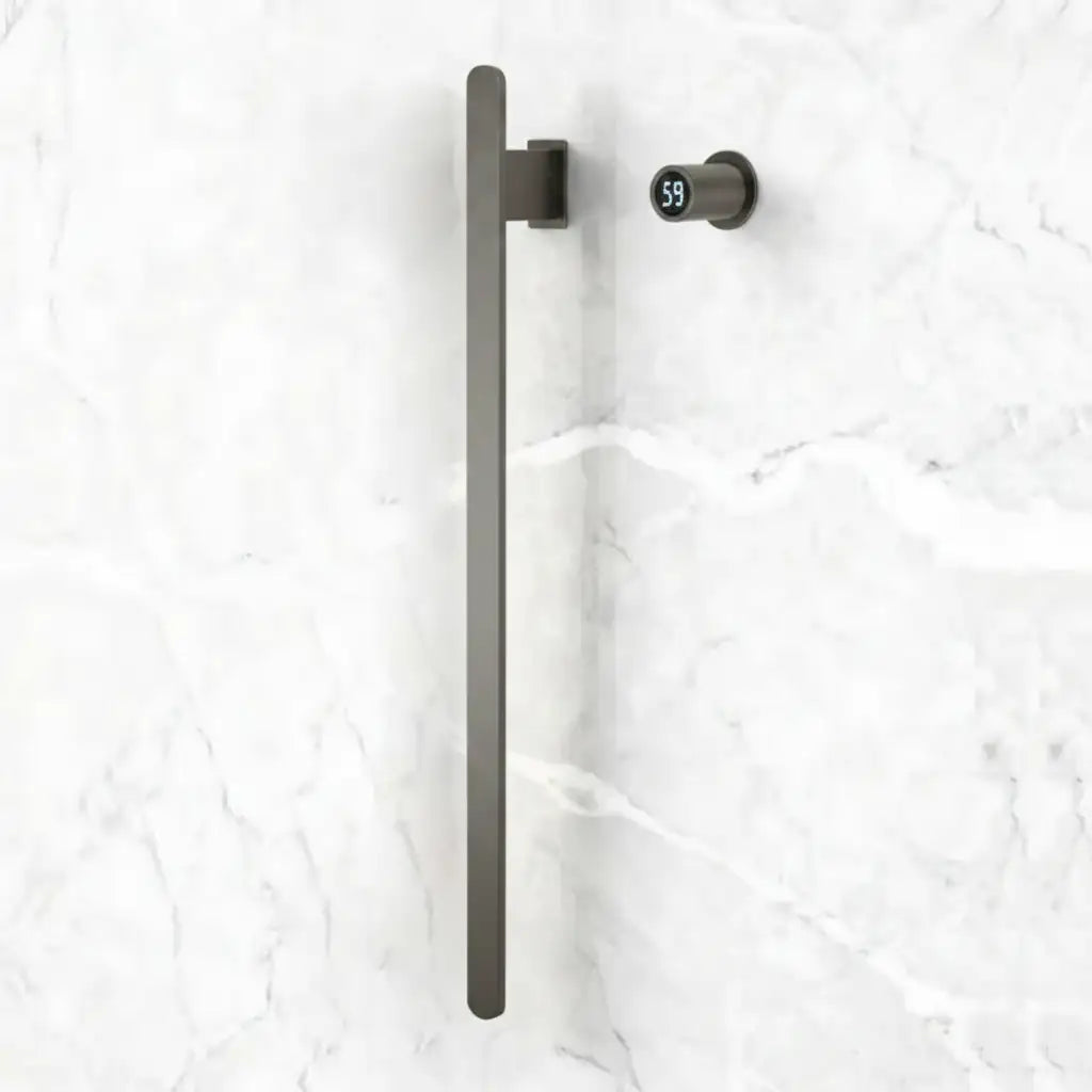 Sèche-Serviette Chauffant Mural 1 Barre 80W WiFi | Inox IPX4 | 6 Finitions - Aeraly