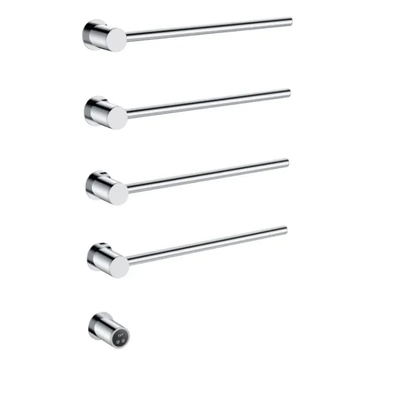 Sèche-serviette design électrique mural – Chauffage intelligent 220V / 4 Chrome brillant