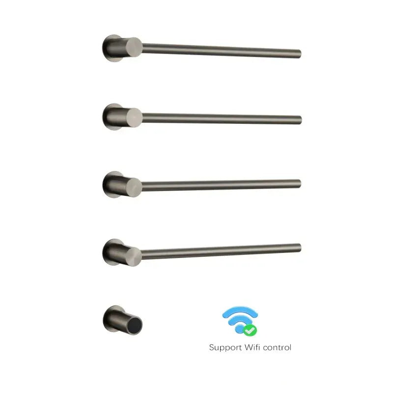 Sèche-serviette design électrique mural – Chauffage intelligent 220V / 4 Gris anthracite - Wifi