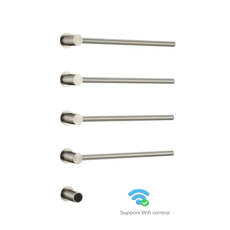 Sèche-serviette design électrique mural – Chauffage intelligent 220V / 4 Nickel brossé - Wifi
