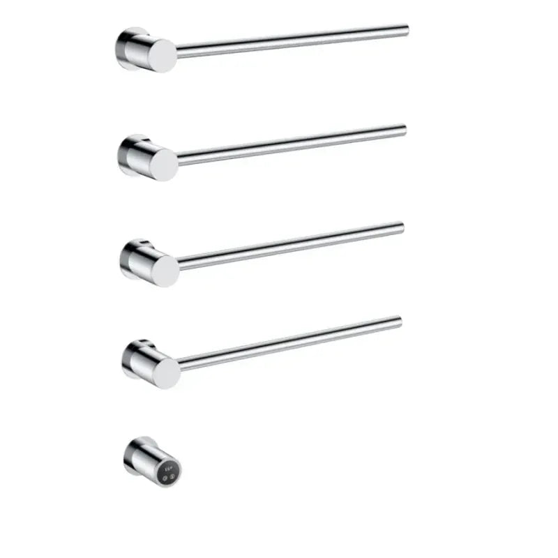 Sèche-serviette design électrique mural – Chauffage intelligent 220V / 4 Chrome brillant