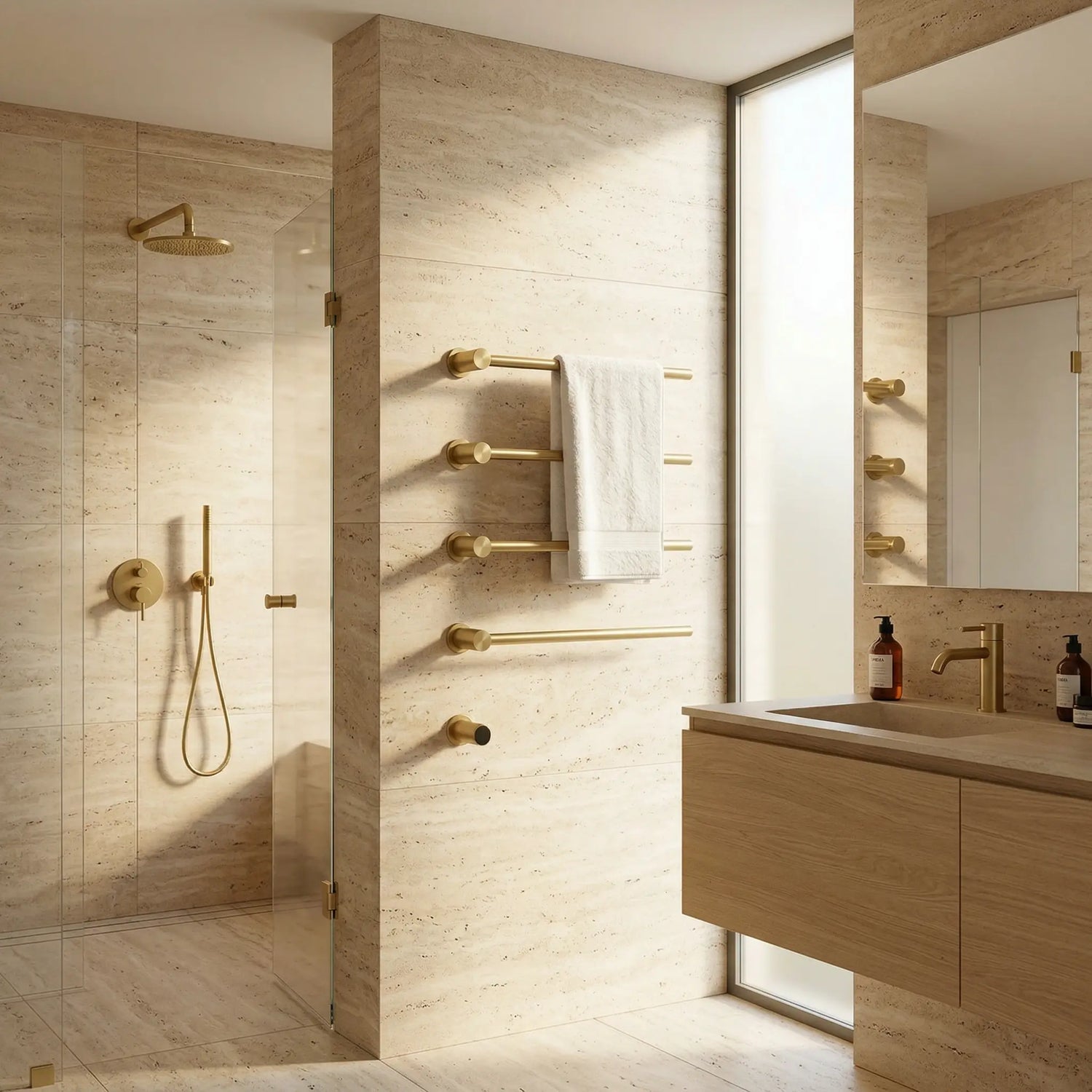 Sèche-Serviette Design WiFi | Inox 304 | 80–105–130W | 5 Finitions - Aeraly