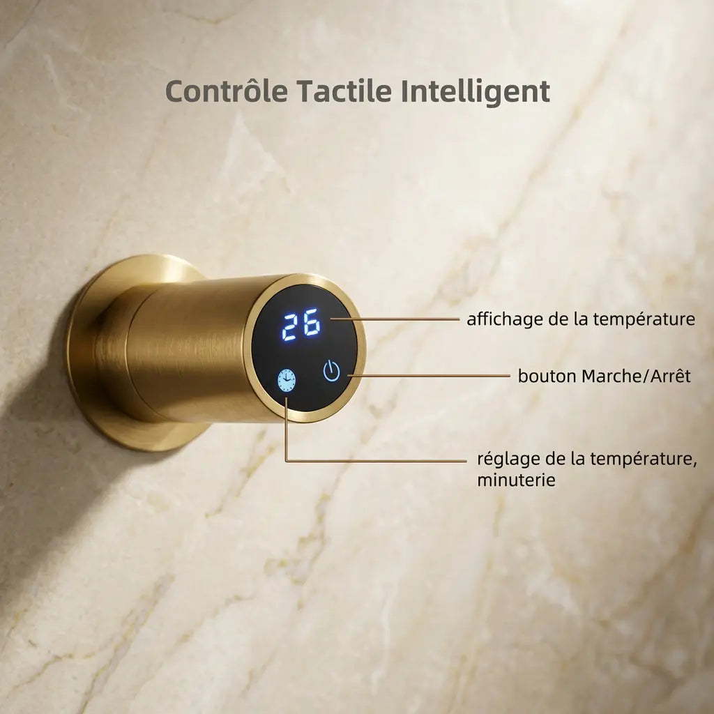 Sèche-Serviette Design WiFi | Inox 304 | 80–105–130W | 5 Finitions - Aeraly