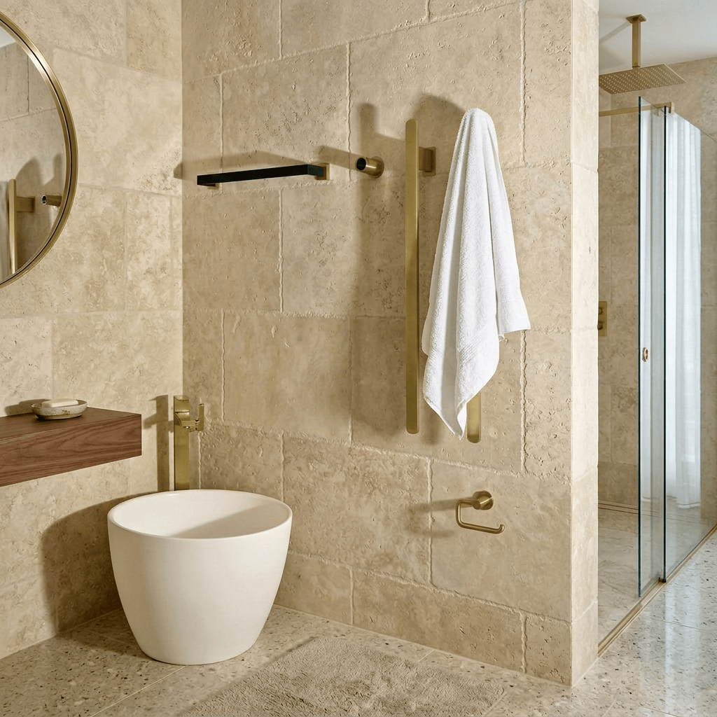 Sèche-serviette électrique design WiFi 80W – mural, discret et élégant