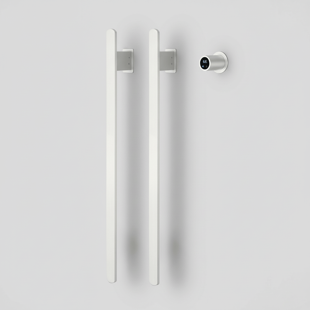 Sèche-serviette électrique design WiFi 80W – mural, discret et élégant