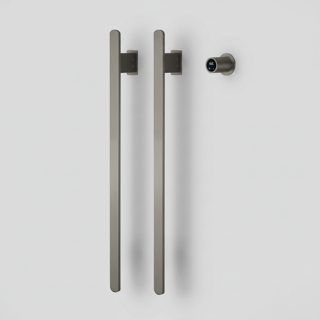 Sèche-serviette électrique design WiFi 80W – mural, discret et élégant