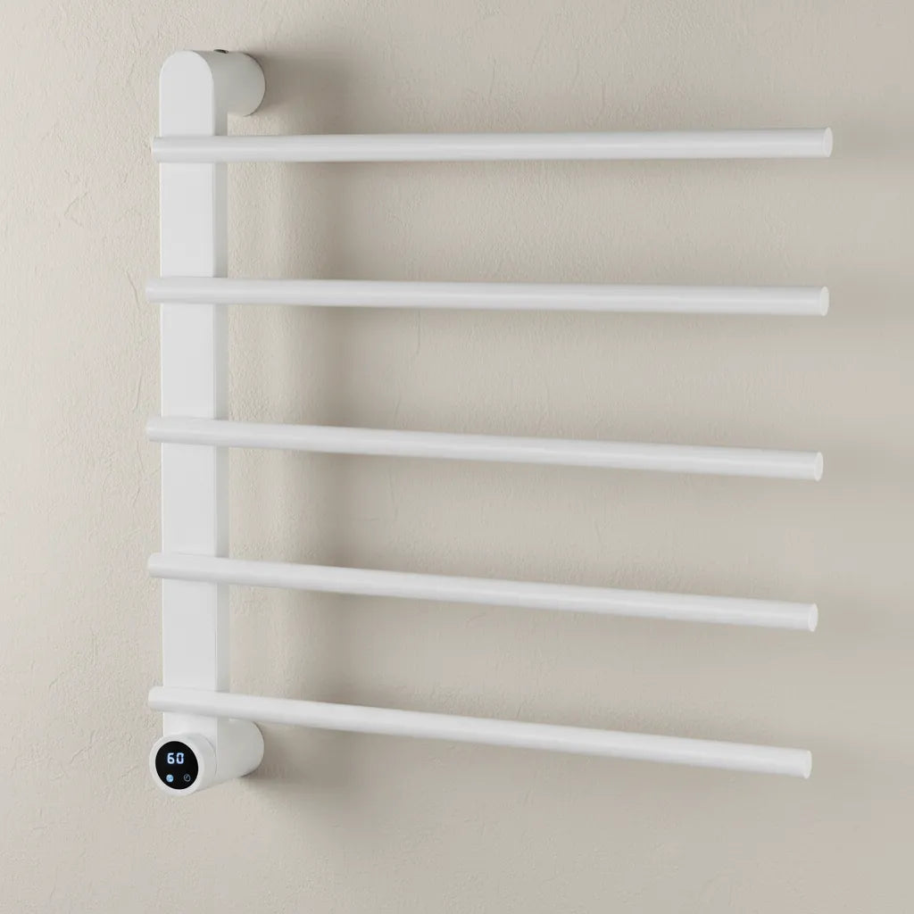 Sèche-Serviette Mural Électrique 65W Tactile - Acier Inoxyadable Blanc Aeraly
