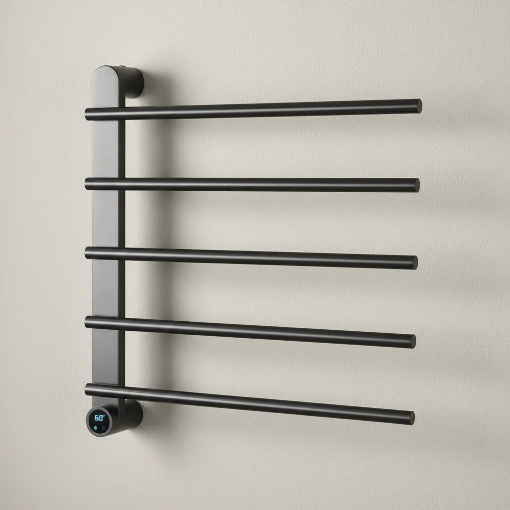Sèche-Serviette Mural Électrique 65W Tactile - Acier Inoxyadable Gris Anthracite Aeraly