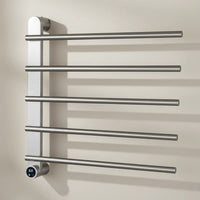 Sèche-Serviette Mural Électrique 65W Tactile - Acier Inoxyadable Nickel Brossé Aeraly