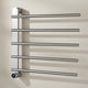 Sèche-Serviette Mural Électrique 65W Tactile - Acier Inoxyadable Nickel Brossé Aeraly
