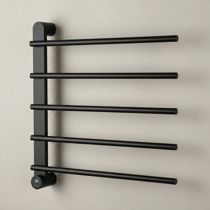 Sèche-Serviette Mural Électrique 65W Tactile - Acier Inoxyadable Noir Aeraly