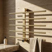 Sèche-Serviette Mural Salle de Bain Électrique 5 Barres 100W - Aeraly