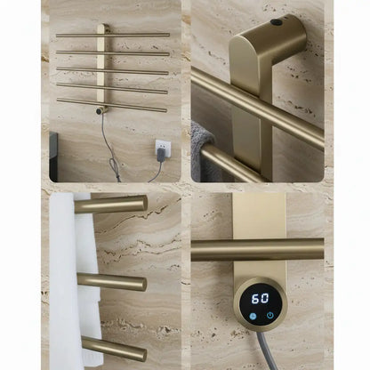 Sèche-Serviette Mural Salle de Bain Électrique 5 Barres 100W - Aeraly
