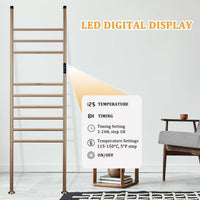 Sèche-Serviette sur Pied Électrique - Style Échelle - 110W Or Brossé Aeraly