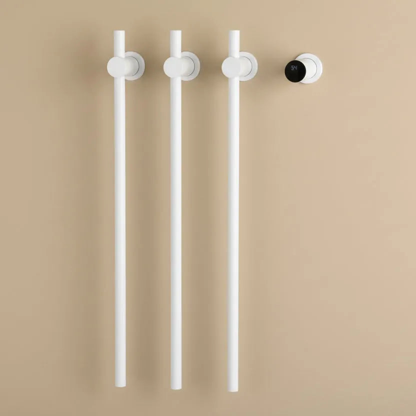Sèche-Serviette Vertical Électrique WiFi 2 ou 3 Barres - 70W/110W Blanc - 3 Barres - WiFi Aeraly