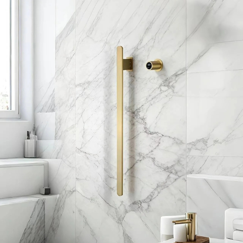 Sèche-Serviettes Chauffant Mural - 1 Barre Acier Inox - 80W - Aeraly