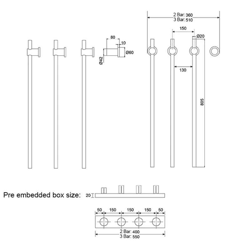 Sèche-serviettes chauffant salle de bain fibre carbone