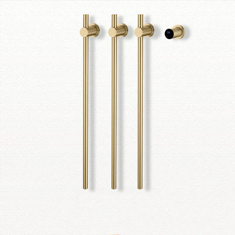 Sèche-serviettes chauffant salle de bain fibre carbone 220V / Brossé Or-3 Bar