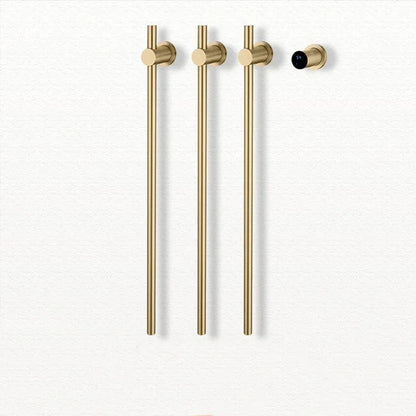 Sèche-serviettes chauffant salle de bain fibre carbone 220V / Brossé Or-3 Bar