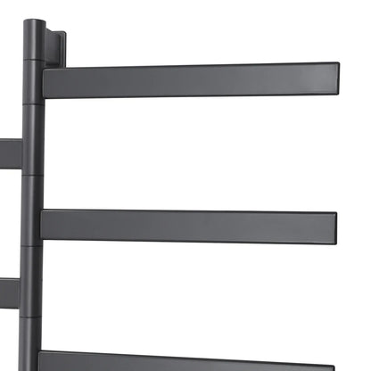 Sèche-serviettes électrique rotation 180° fibre carbone tactile Gris