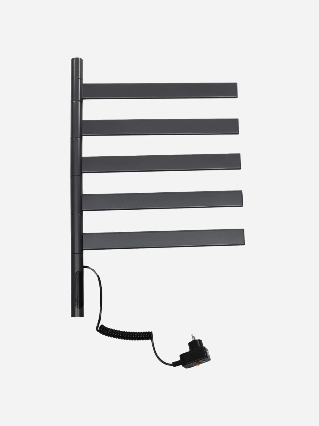 Sèche-serviettes électrique rotation 180° fibre carbone tactile Gris