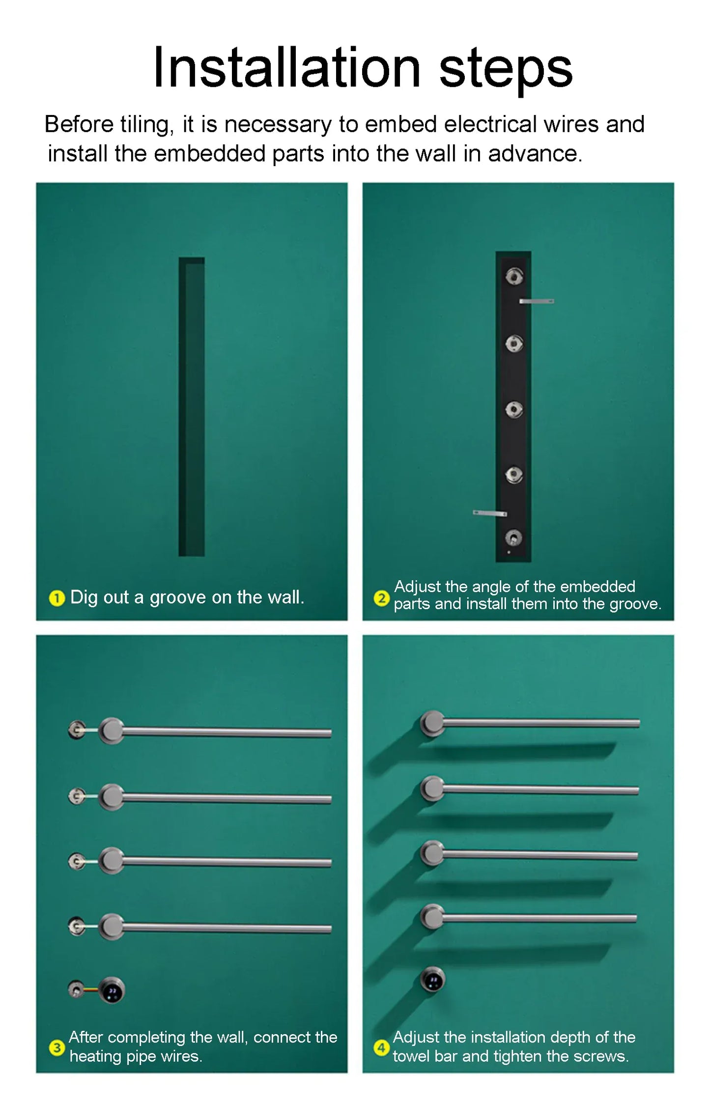 Sèche-serviettes électrique salle de bain