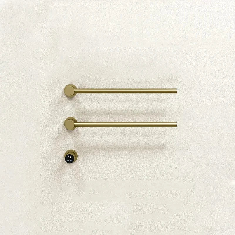 Sèche-serviettes électrique salle de bain 220V / Doré-2 Barres
