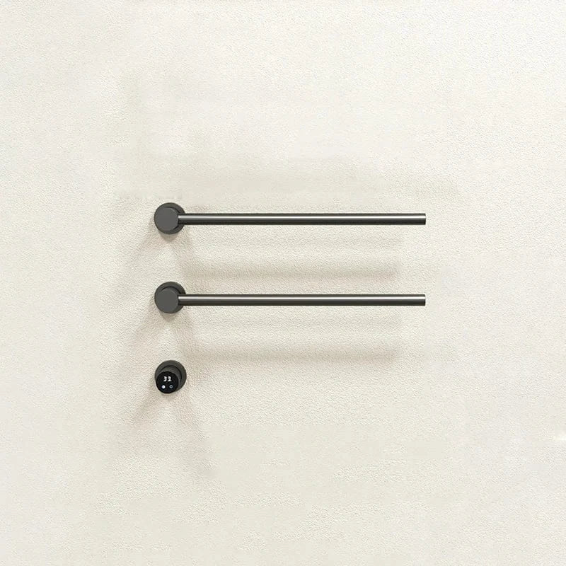Sèche-serviettes électrique salle de bain 220V / Gris-2 Barres