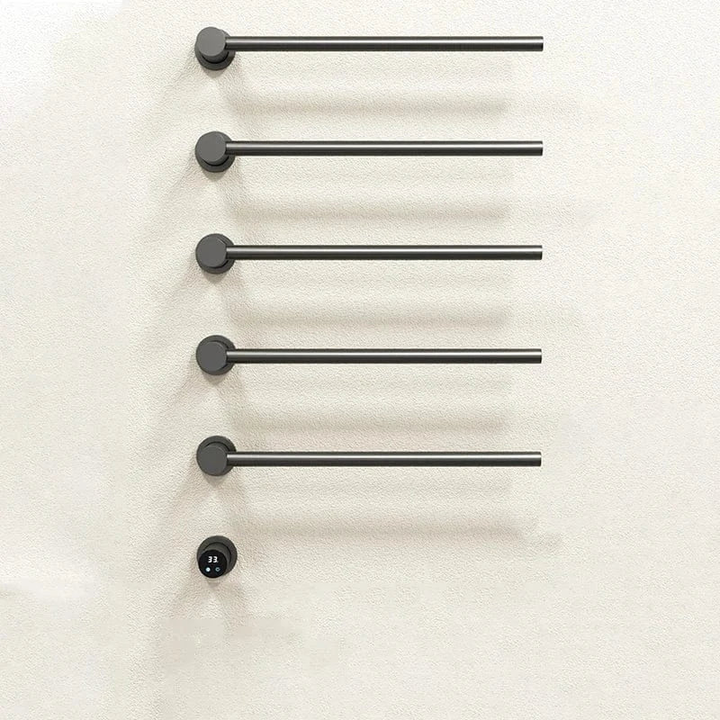 Sèche-serviettes électrique salle de bain 220V / Gris-5 Barres