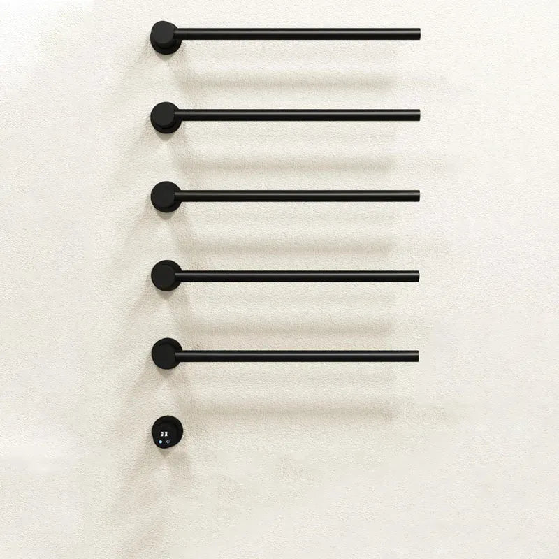 Sèche-serviettes électrique salle de bain 220V / Noir-5 Barres